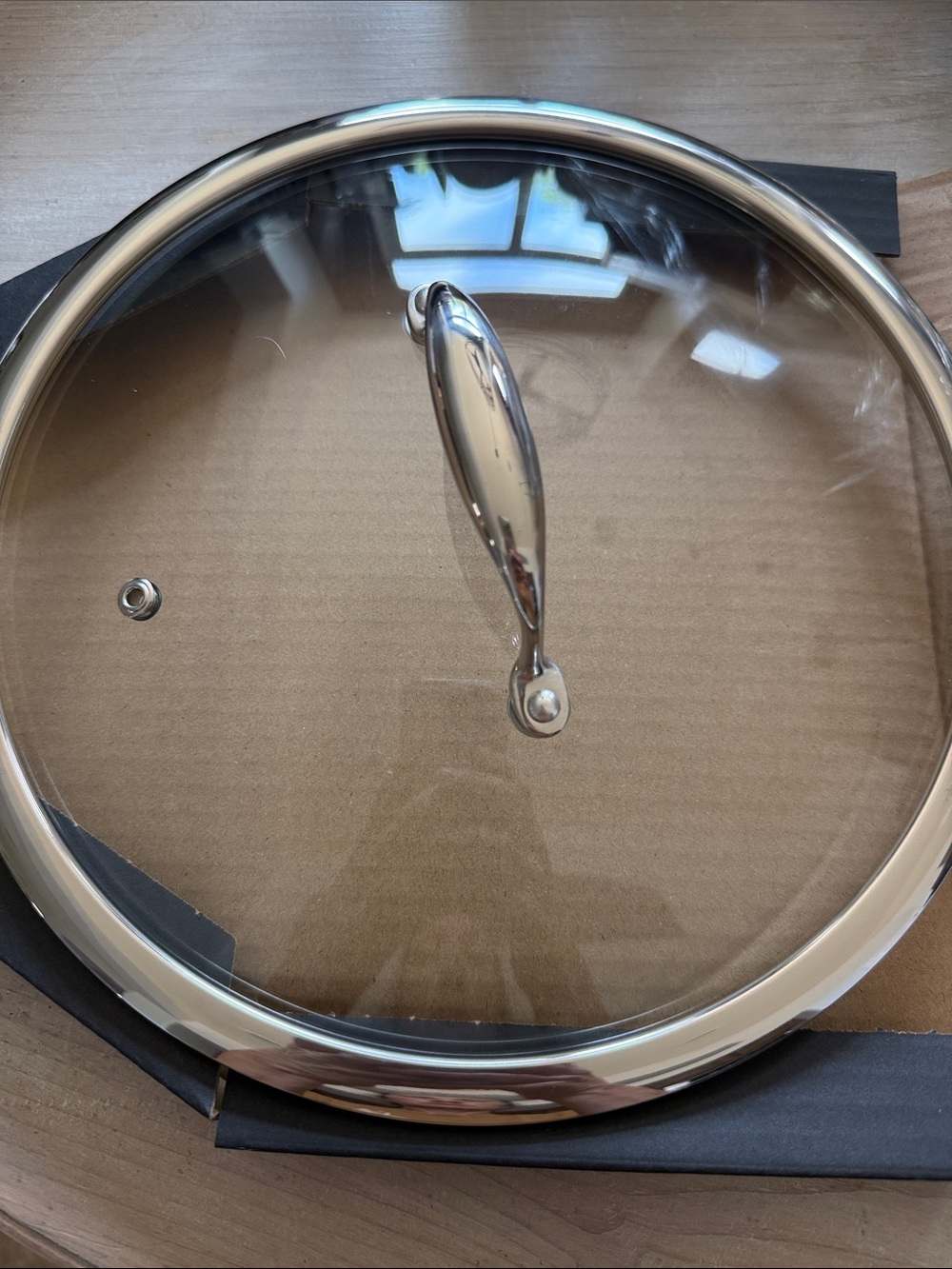 Hexclad 10 inch lid- Stainless Steel and Glass Cookware Lid – Silver